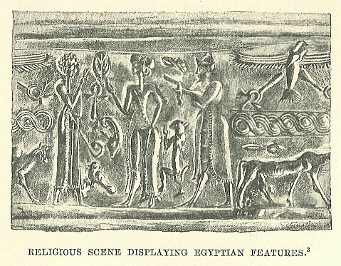 058.jpg Religious Scene Displaying Egyptian Features 
