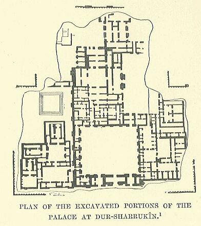 404.jpg Plan of the Excavated Portions Of The Palace At
Dur-sharrukn 
